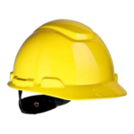 3M™ Hard Hat H-702R, Yellow 4-Point Ratchet Suspension including Chinstrap - Image 2