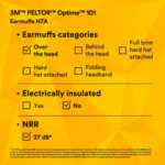 3M™ PELTOR™ Optime™ 101 Earmuffs H7A, Over-the-Head - Image 8